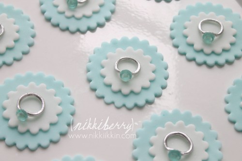 Tiffany and Co. Sugar Gem Cupcake toppers
